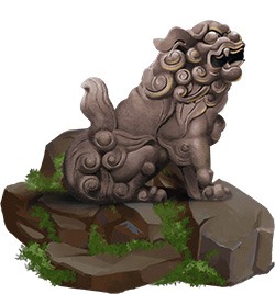 Treasures of Lion City Slot Machine Lion Statue